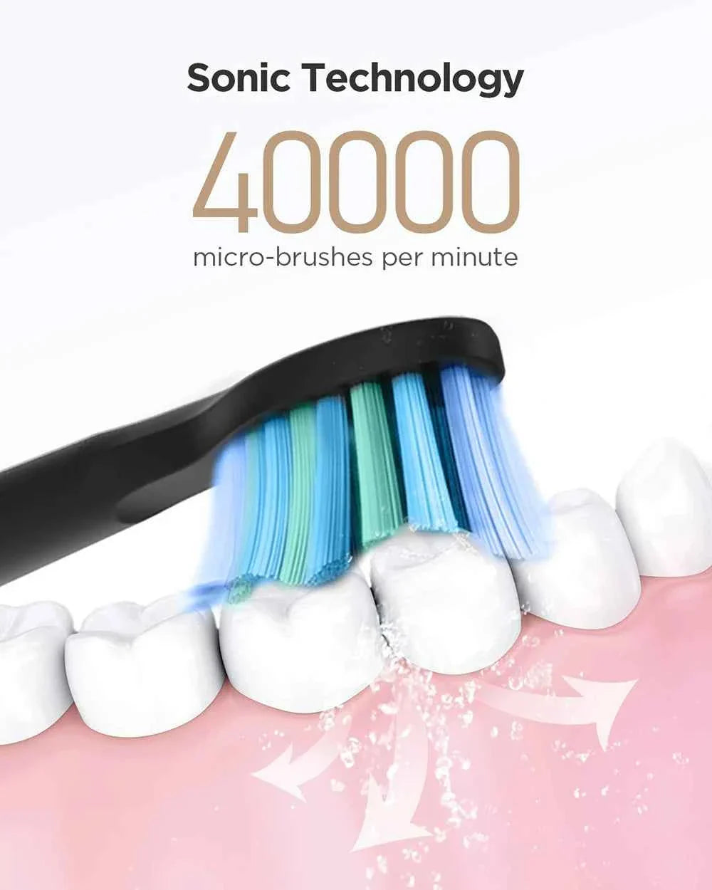 Fairywill FW-507 Electric Sonic Toothbrush - Rechargeable Adult Waterproof Toothbrush with 5 Modes