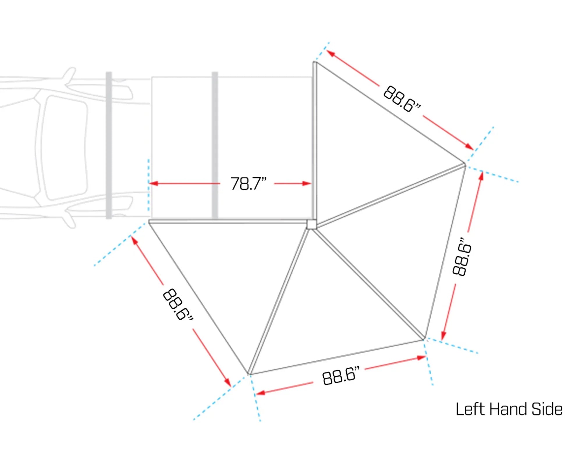 Ironman 4x4 DeltaWing 270° Vehicle Awning
