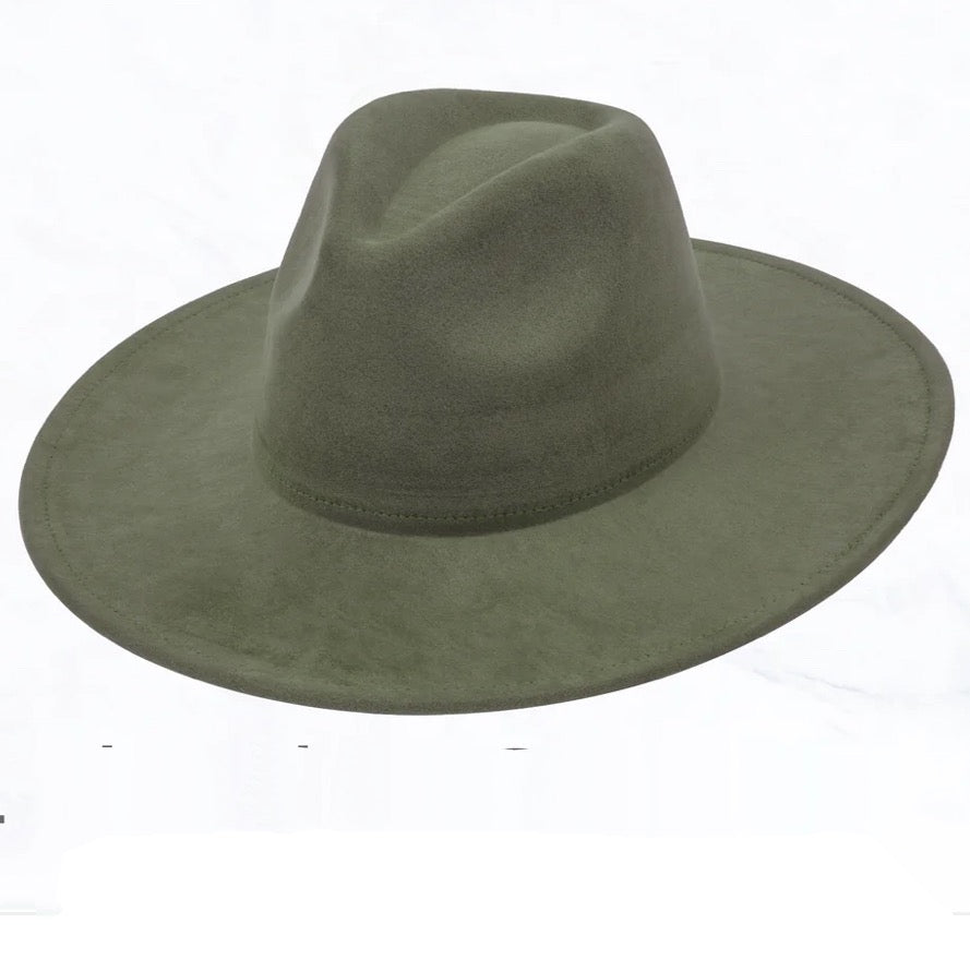 Brown Hide Turquoise Slab Leather Band + Choice of Boho Hat 985s
