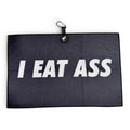 Novelty Black Golf Towel | Premium Double-Sided Microfiber | Heavy-Duty Magnetic Towel with Carabiner Clip | 24 x 16 in