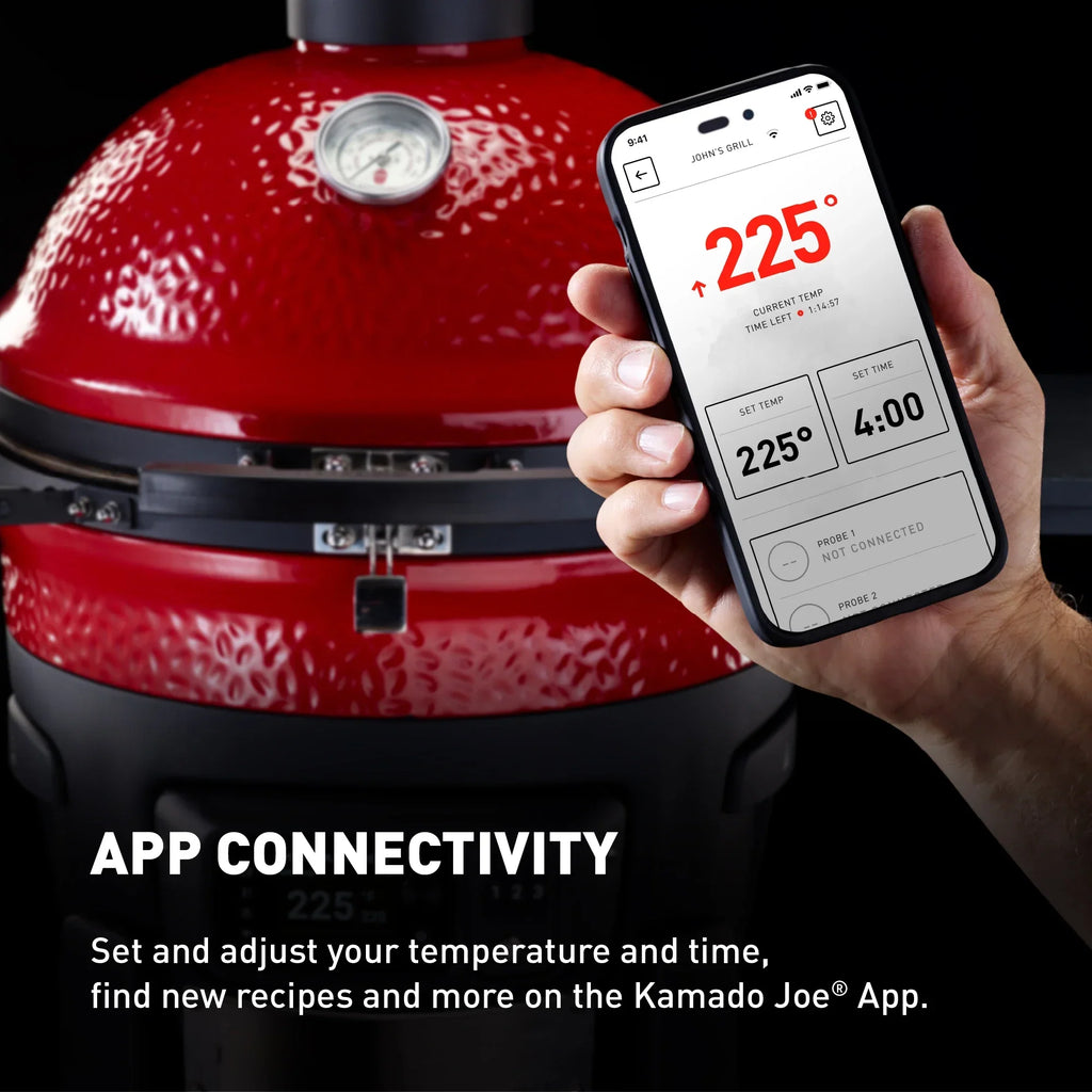 Konnected Joe™ Digital Charcoal Grill and Smoker - Outdoor Cooker