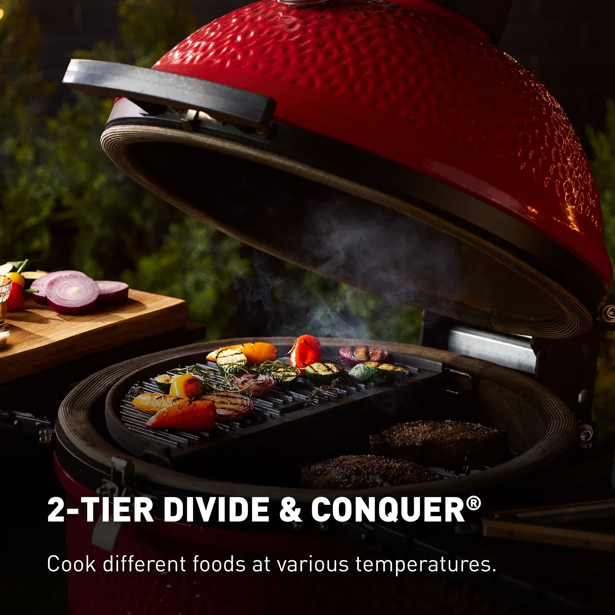 Konnected Joe™ Digital Charcoal Grill and Smoker - Outdoor Cooker