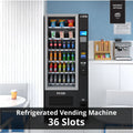 Kool More Refrigerated Snack and Drink Vending Machine with 36 Slots in Black