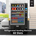 Kool More Refrigerated Snack and Drink Vending Machine with 60 Slots in Black