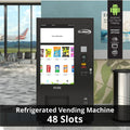 Kool More 41 in. Refrigerated Snack Vending Machine with 48 Slots and Ample 49 in.Touch Display, Bill Acceptor, Credit Card Reader, Wifi, and 4G Connectivity in Black