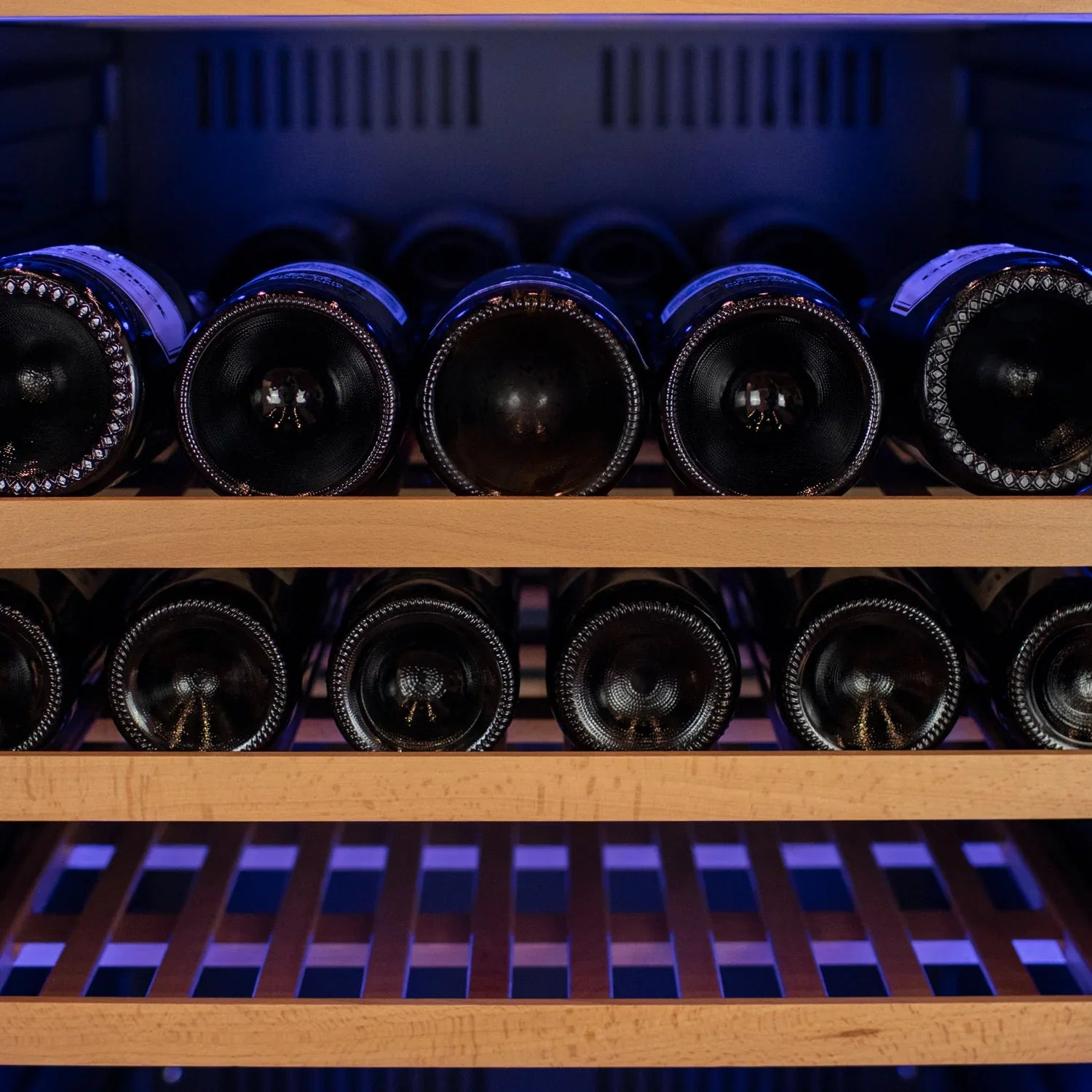 Allavino 76.5" Tall Side-by-Side Wine Vault with Solid Black Doors