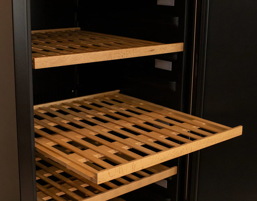 Allavino 76.5" Tall Side-by-Side Wine Vault with Solid Black Doors