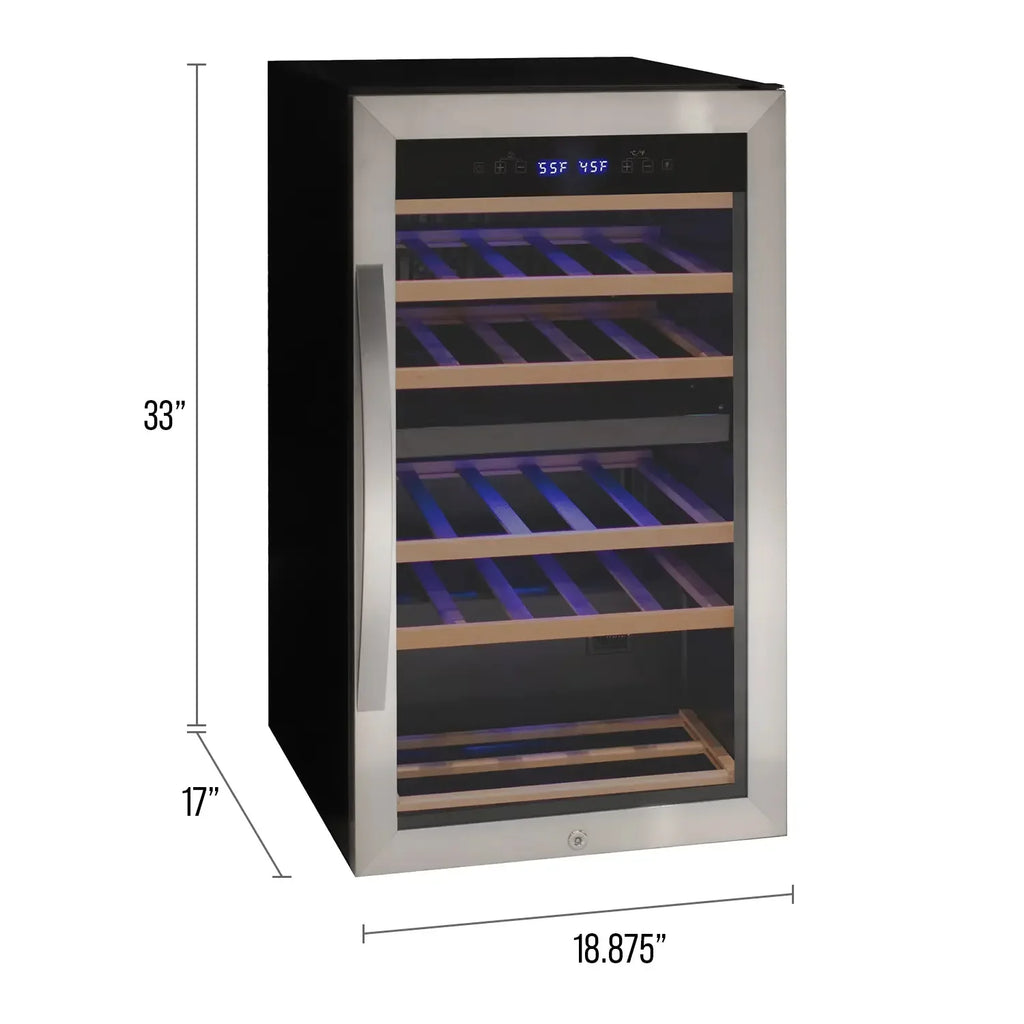 Allavino Cascina Series Freestanding Wine Cooler Refrigerator with Stainless Steel Door