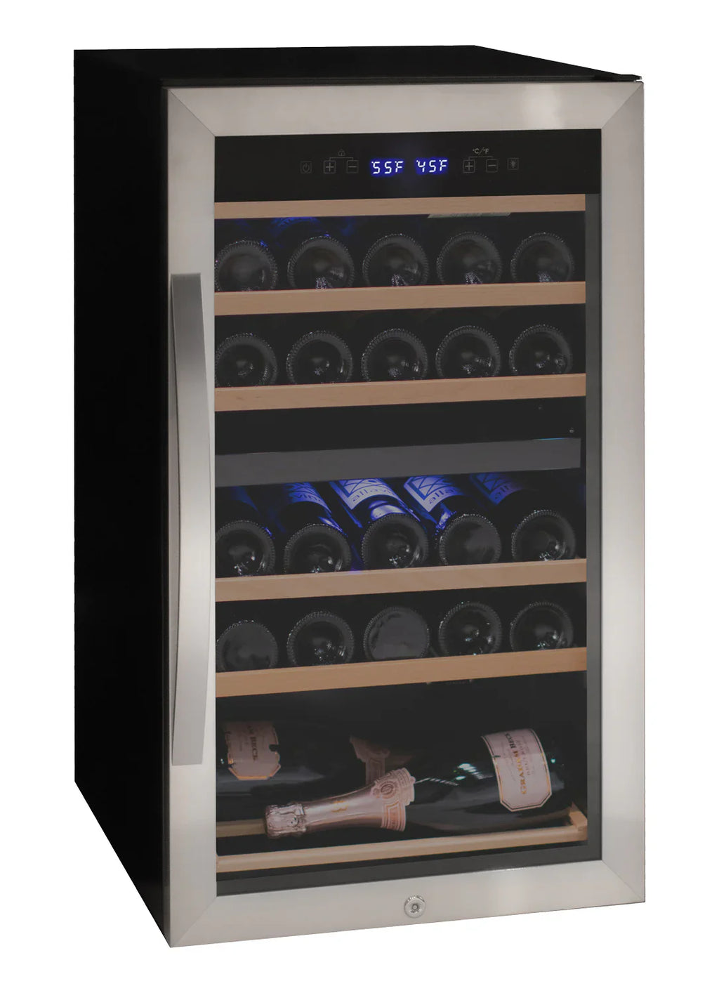Allavino Cascina Series Freestanding Wine Cooler Refrigerator with Stainless Steel Door