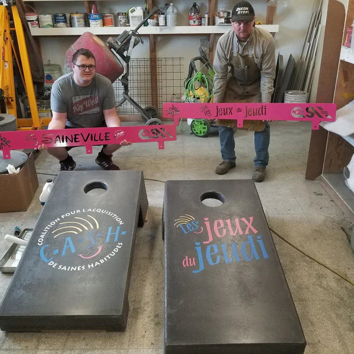 Stone Age Concrete Outdoor Cornhole Boards