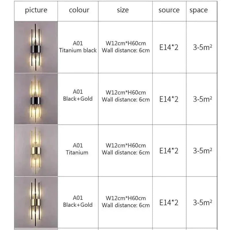 Modern LED Crystal Wall Sconce - Luxury K9 Crystal Indoor Wall Lamp for Bedroom & Hallway