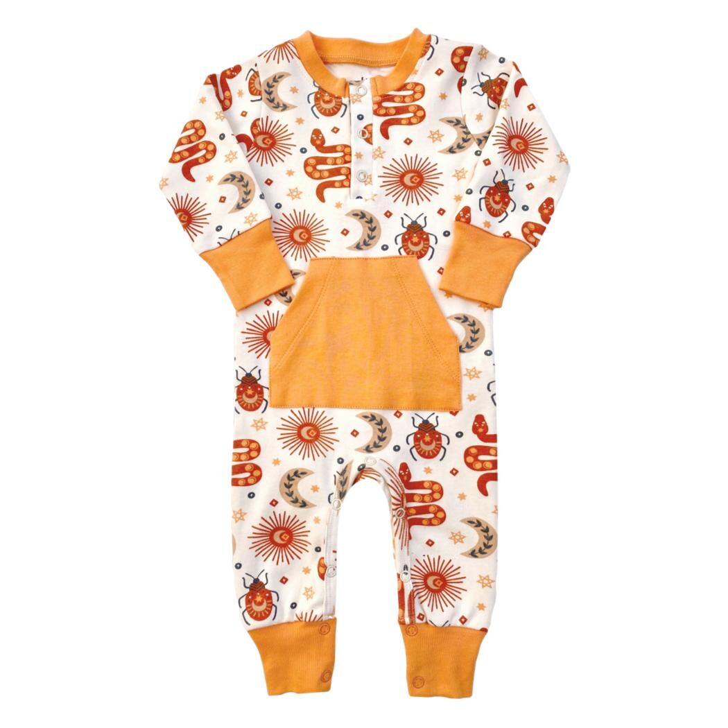 GOTS Certified Organic Cotton Playsuit - Mystic Serpent