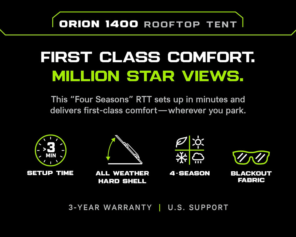 Ironman 4x4 Orion 1400 Vehicle Rooftop Tent