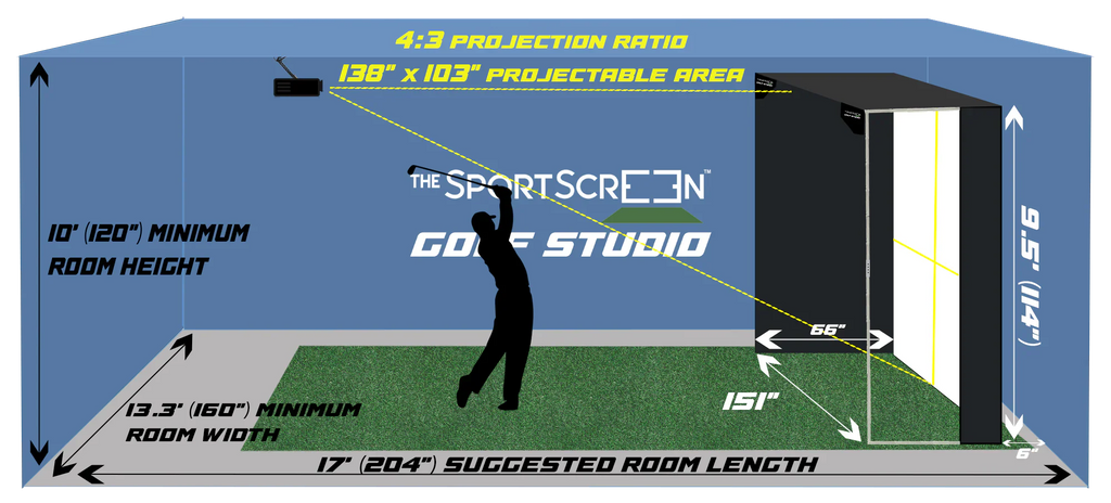 The Sport Screen Parlour Series Golf Enclosure Impact Screen