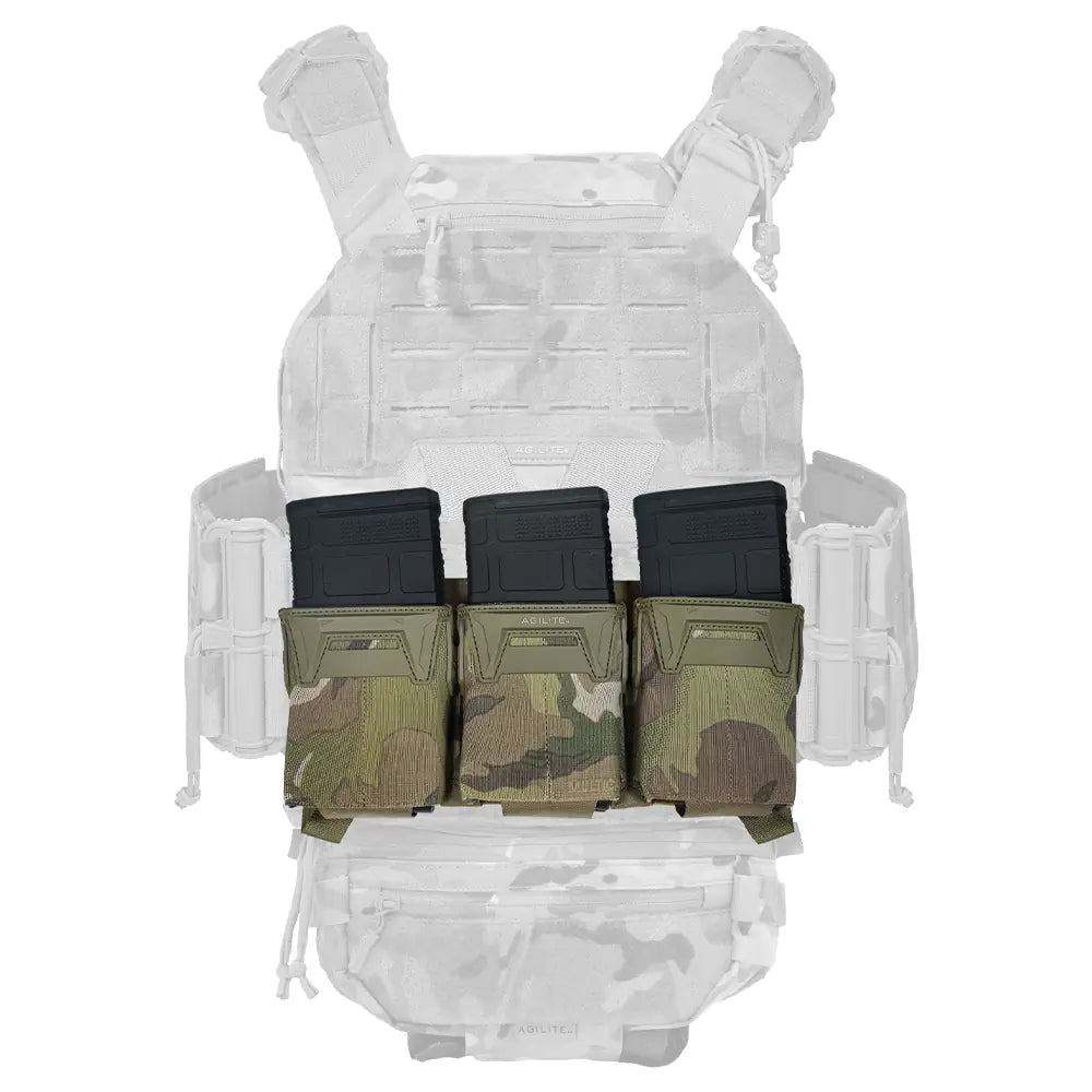 Agilite Pincer Placard .308 Triple Magazine Pouch | For .308 / 7.62x51 & 6.8×51