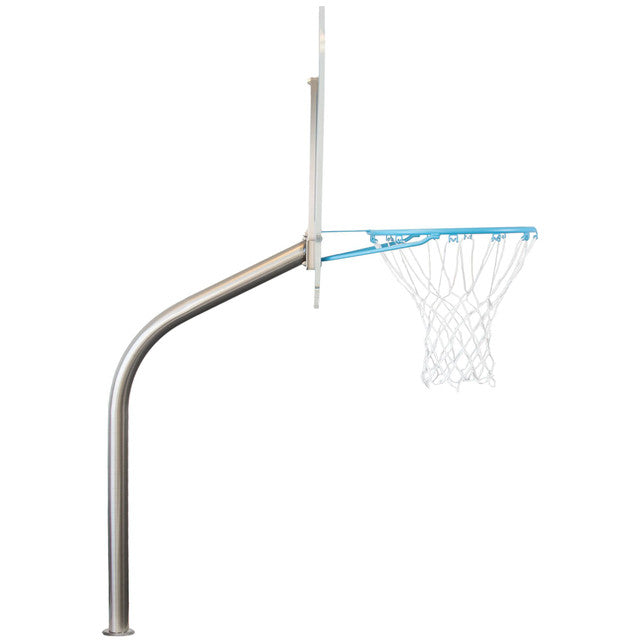 Dunn Rite Regulation Clear Hoop Combo Deck-Mounted Pool Basketball and Volleyball Set