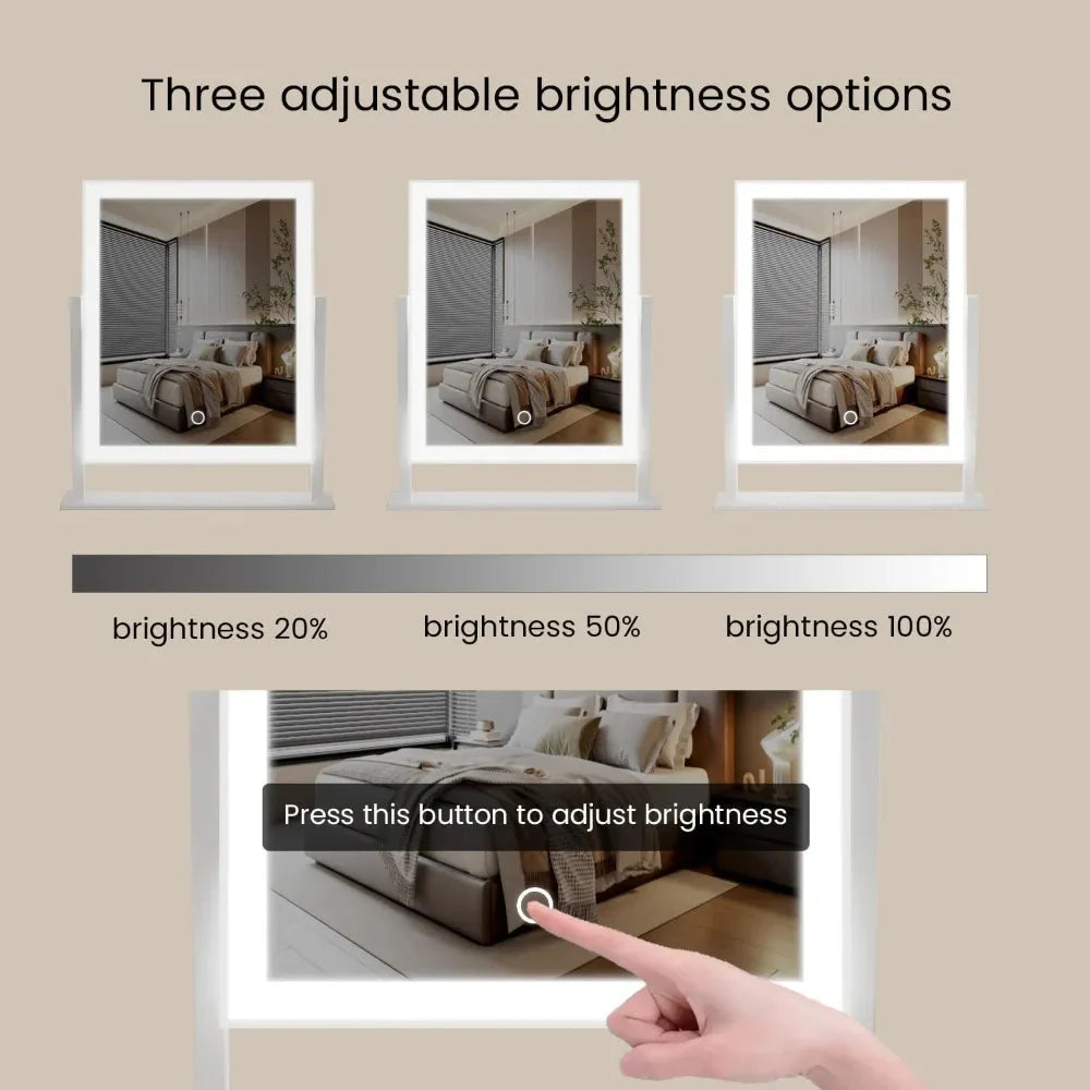 Lighted led Makeup Mirror Hollywood Mirror Vanity Makeup Mirror with Lights