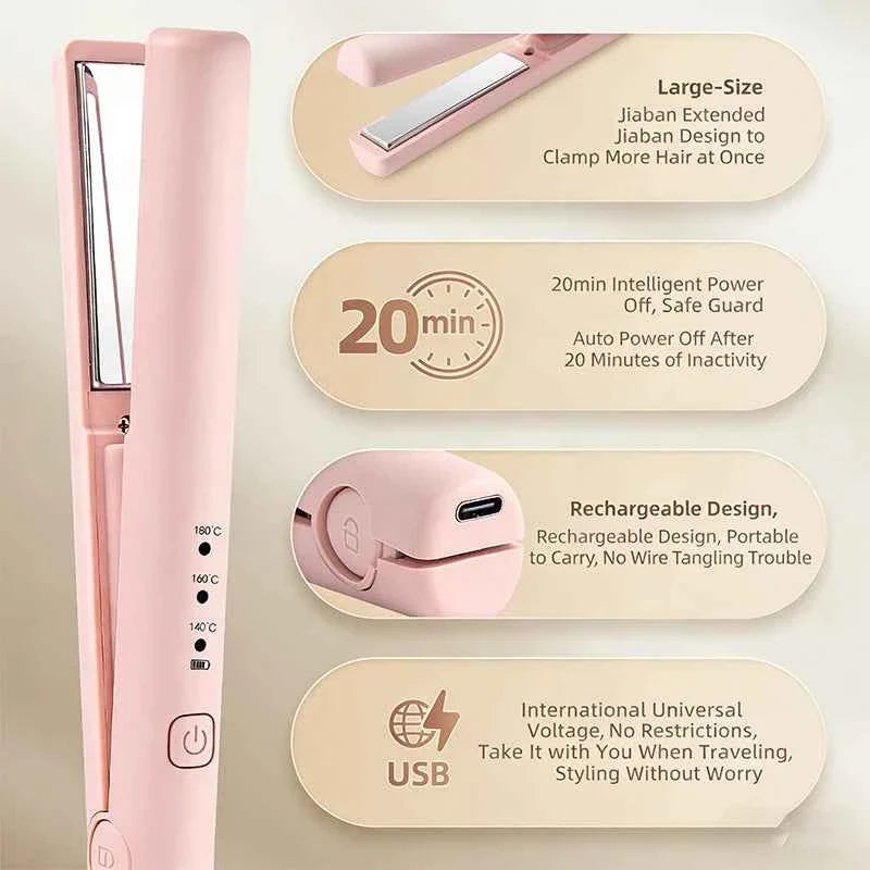 Hair Straightener Curling Iron Curler Rotating Hair Dryer Brush Tymo Styling Tool Beauty Salon Supplie Mini Crimping Hair Iron