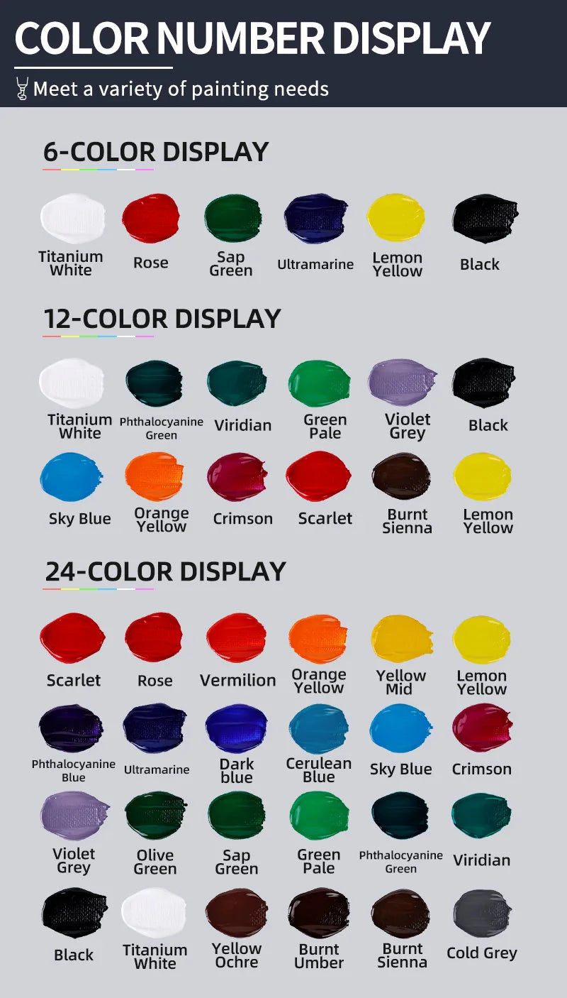 30ml Acrylic Paint for Wall Painting Waterproof And Sun Resistant Art Student Painting Materials Textile DIY Graffiti
