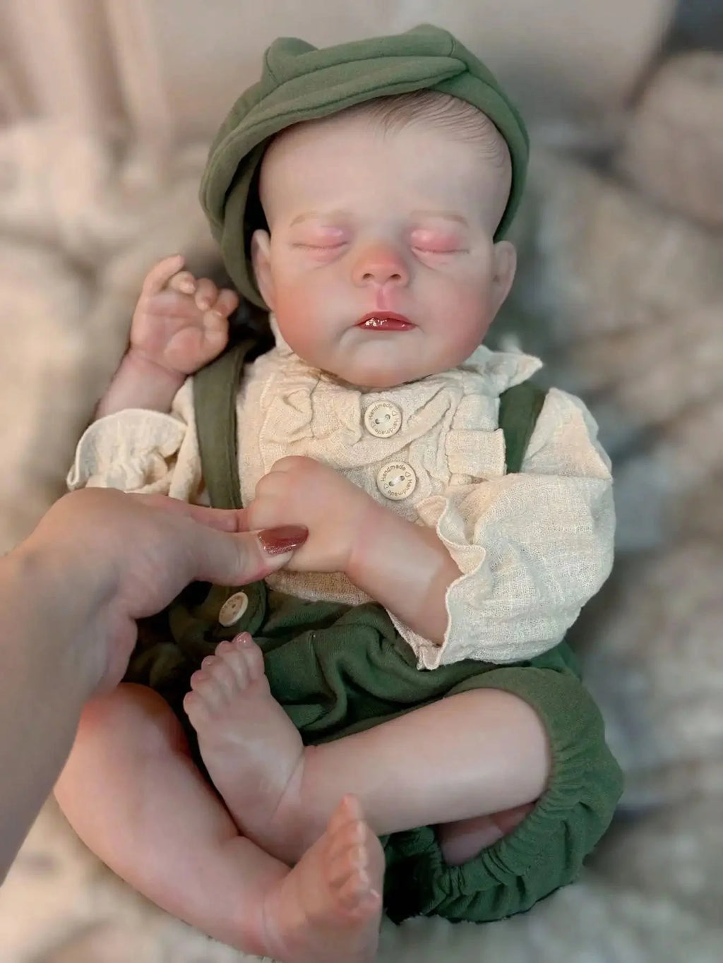 18-Inch Adorable Eric Reborn Baby Doll Sleeping Pose | Flexible Cloth Body, Collectible Art Gift