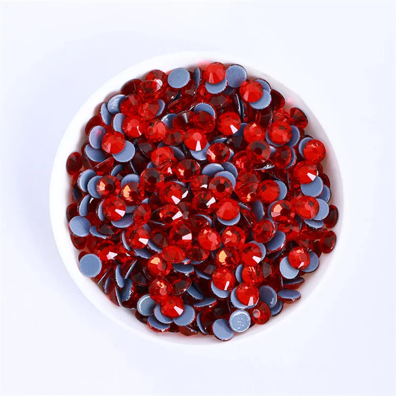 SS3-SS30 Red Series Non-Hotfix Glass Flat-Back  Rhinestones