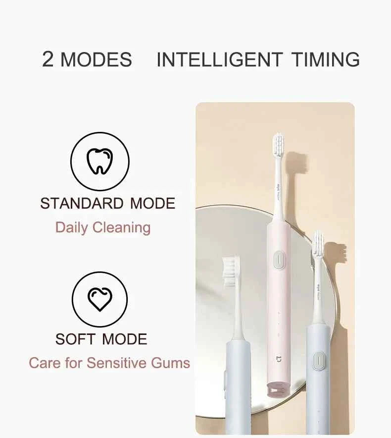Original XIAOMI Mijia T200 Sonic Electric Toothbrush Teeth Whitening Ultrasonic Vibrating Smart Tooth Brushes IPX7 Waterproof
