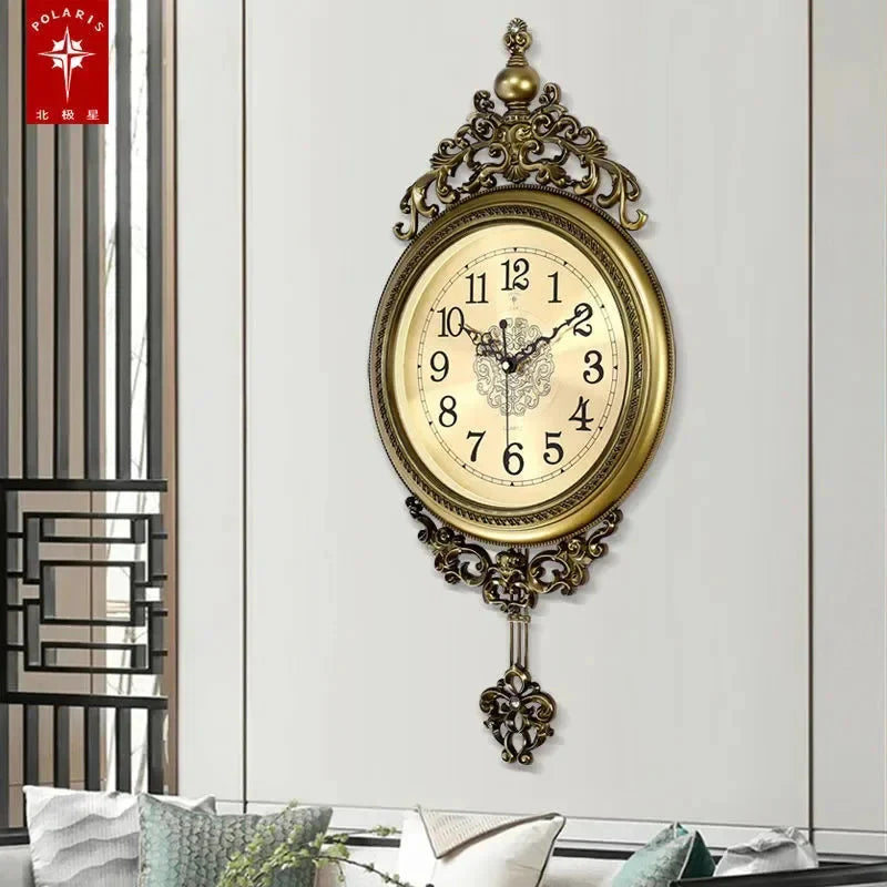 Large Luxury Gold Wall Clock Living Room Silent Creative Swing Wall watches Bedroom Quartz Clocks Wall Home Decor