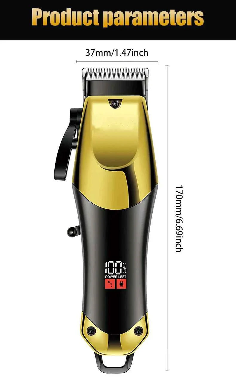 USB Rechargeable Hair Clippers for Men, Three-piece Set with Oil Head and Electric Trimmers, Ideal for Home Use