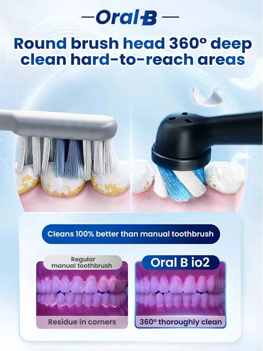 Oral B Electric Toothbrush IO Series Rechargable Waterproof Smart Rotating Timing Electronic Tooth Brushes iO2 iO3 iO4 iO7 iO9