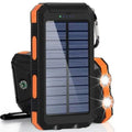 Solar Power Bank 10000mAh Portable Charging Poverbank External Battery Charger Strong Light LDE Light for All Smartphones