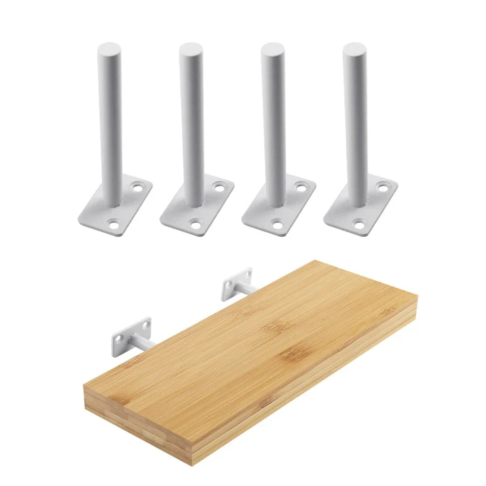 T Shape Concealed Shelf Brackets Floating  Wall Shelf Supports Screw Mounting Plate Multi sizes Metal Brackets
