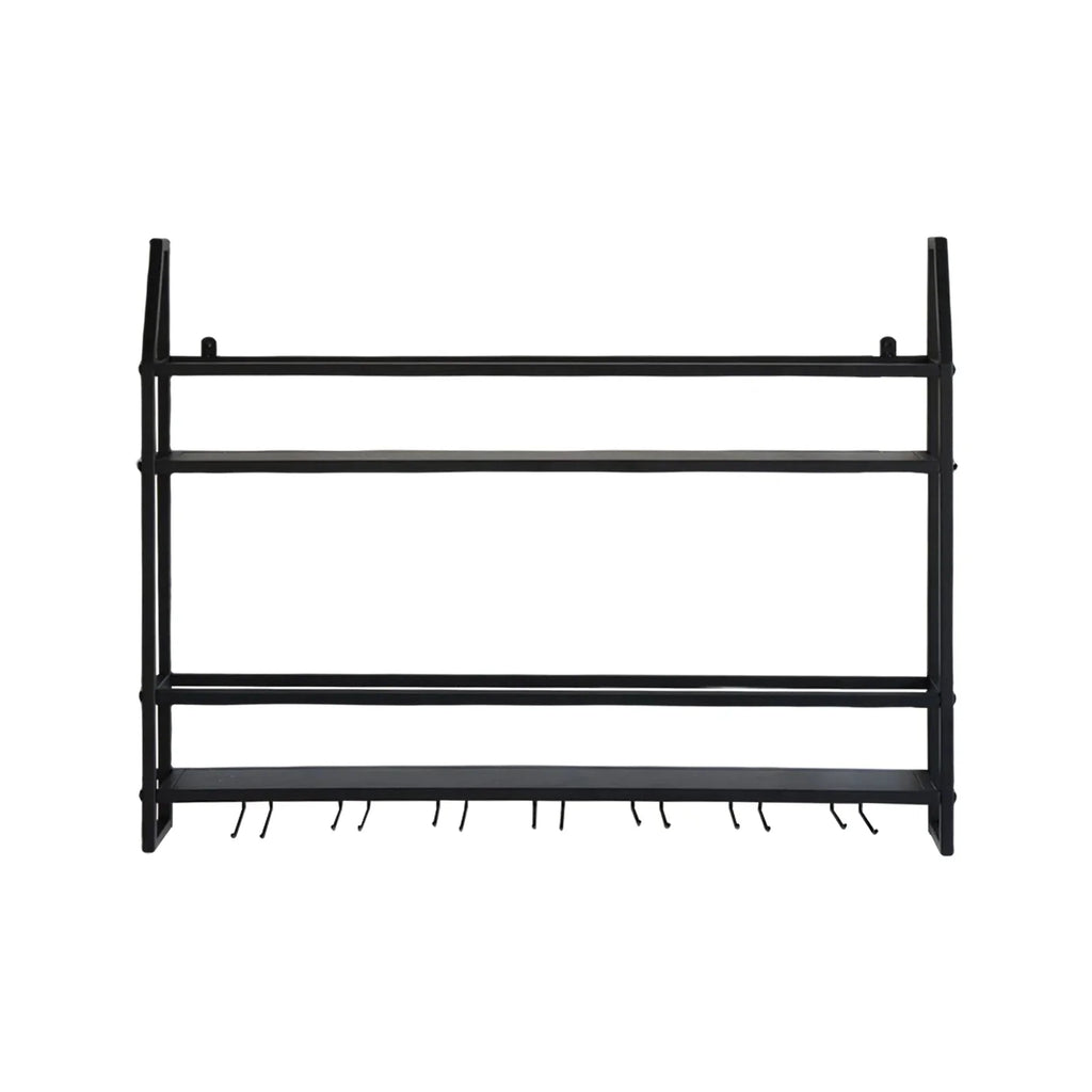 Wall Mounted Iron Wine Rack Bottle Champagne Glass Holder Shelves Bar Home Party Light and Strong Durable Unique Design Decor