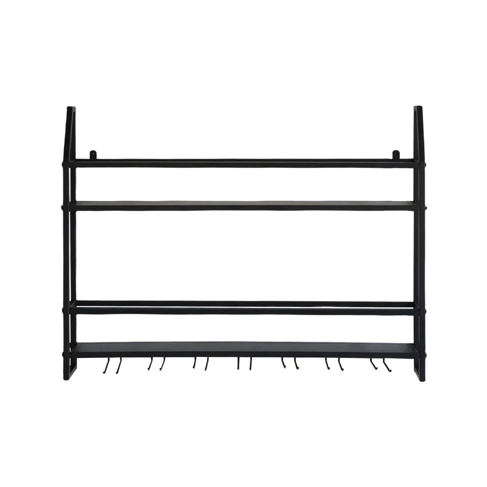 Wall Mounted Iron Wine Rack Bottle Champagne Glass Holder Shelves Bar Home Party Light and Strong Durable Unique Design Decor