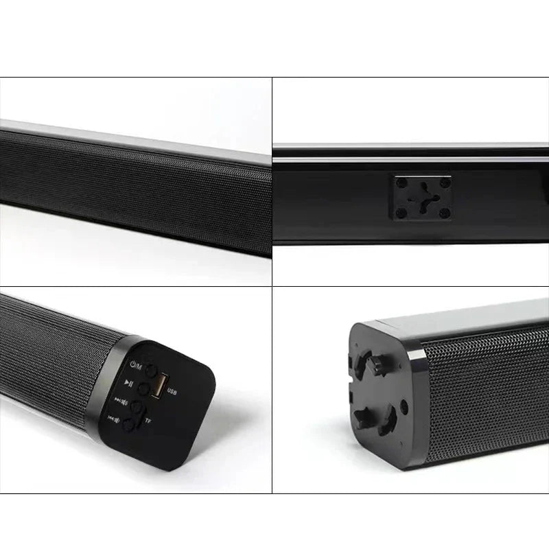 40W 4Ω Full Range Bluetooth Soundbar Detachable Speaker 3D Surround Sound 2.0CH Stereo Audio Loudspeaker HDMI AUX Optical USB TF
