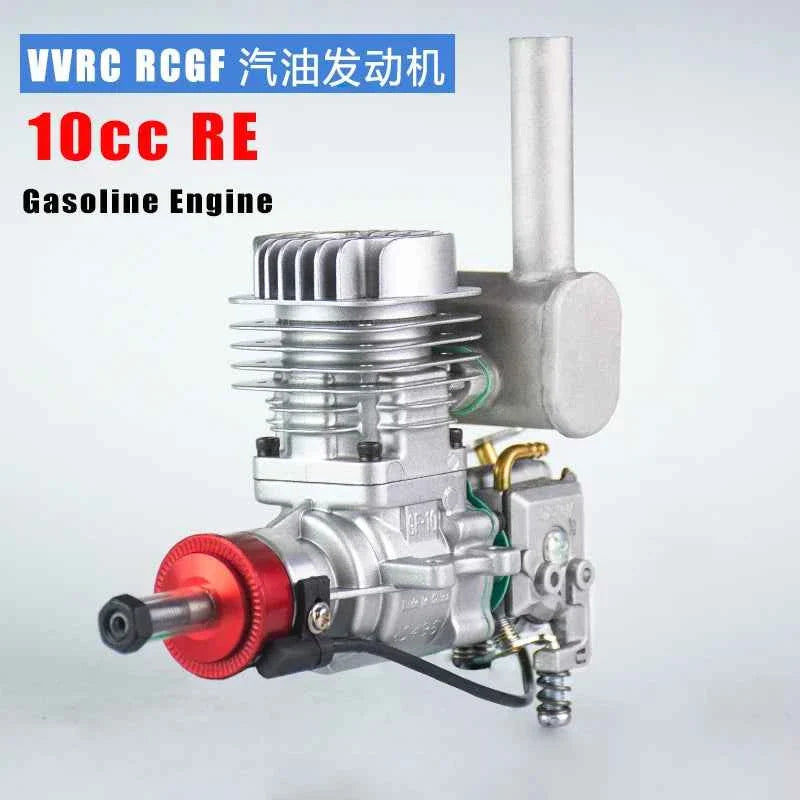 RCGF 10cc Rear Exhaust Gas Engine New Version, with Walbro Carb for Sport RC Models