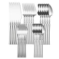 Premium Silver Stainless Steel Cutlery Set - 20/30/40 Piece Mirror Polished Flatware