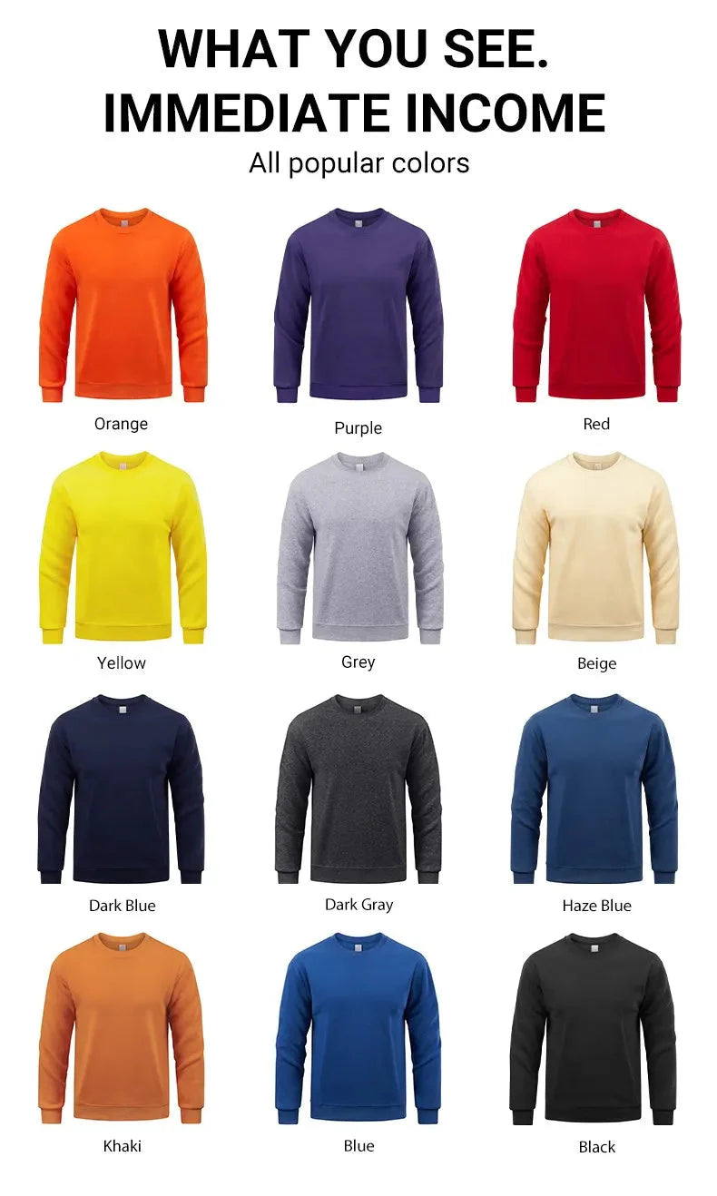 C'Est La Vie Paris Prints Man Sweatshirt Casual Loose Sportswear Hip Hop Fashion Pullovers Fleece Soft Clothing Crewneck Tops