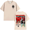 Rapper Manuel Turizo 201 Tour 2025 Men's and Women's T-shirts, Oversized Hip-hop Style Short-sleeved Cotton Casual T-shirts