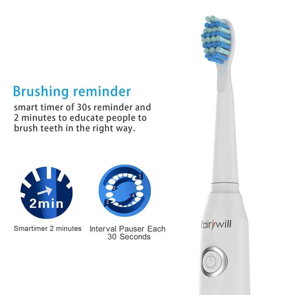 Fairywill FW-507 Electric Sonic Toothbrush - Rechargeable Adult Waterproof Toothbrush with 5 Modes