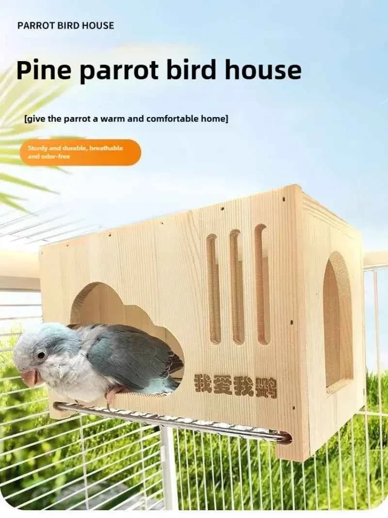 Hanging Bird Nests Breathable Hatching Bird's Wooden House Pet Supplies Swallow Finch Squirrel Small Birds Animals Nests Box