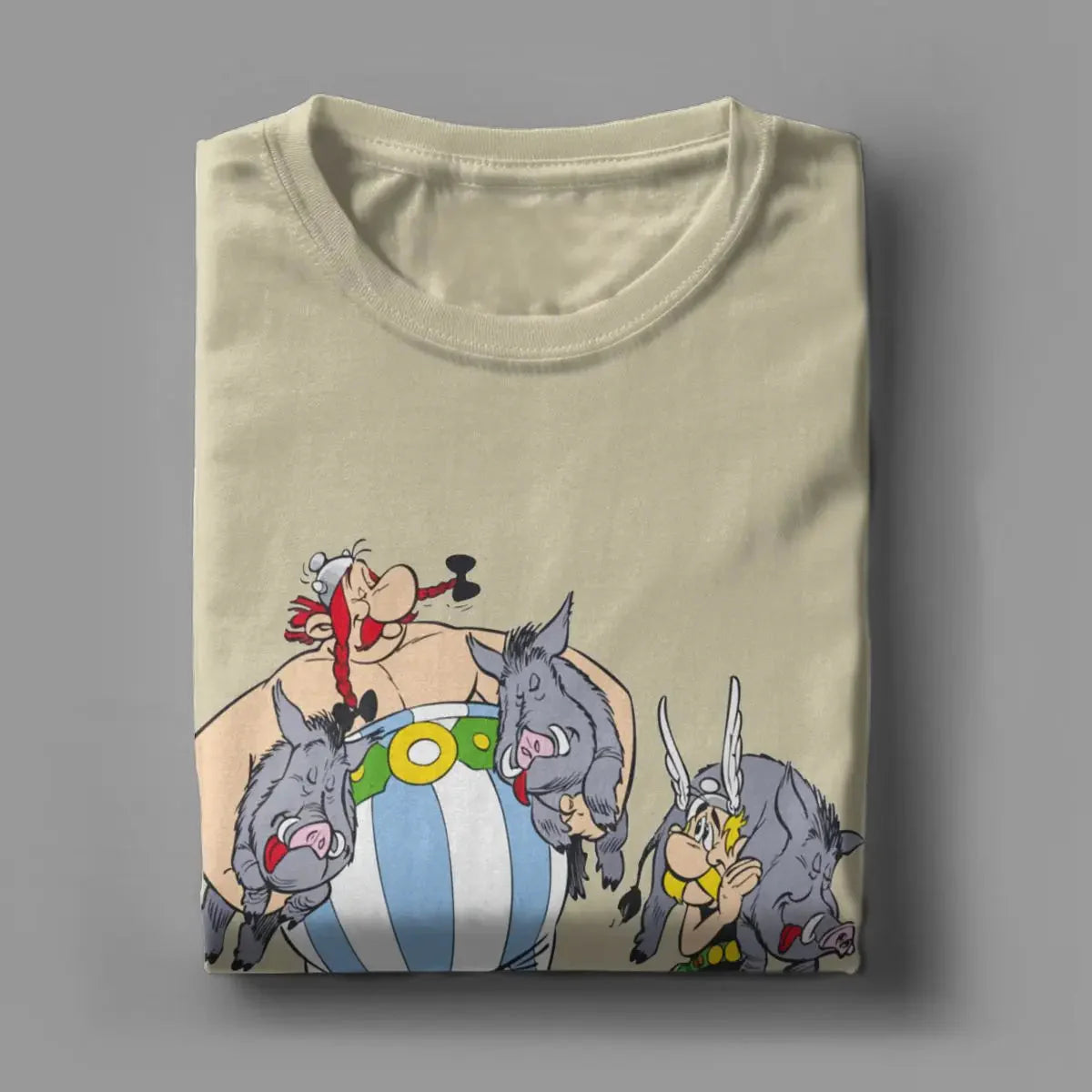 Men T-Shirts Asteriks And Obeliks With Bor Cool 100% Cotton Tees Short Sleeve T Shirt Round Neck Tops Classic