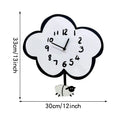 Cartoon Silent Swinging Wall Clock - Cute Home Decor for Living Room Bedroom - Room Decoration Silent Wall Clock
