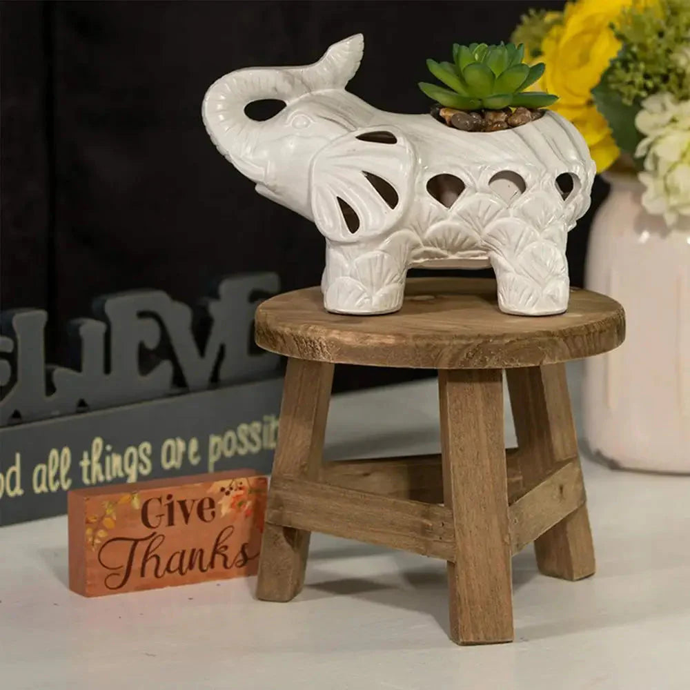 Wooden Stool Plant Stand Mini Kid Stool Fishing Wooden Stool Flower Shelf Bonsai Rack Interior Decoration Kitchen Small Bench