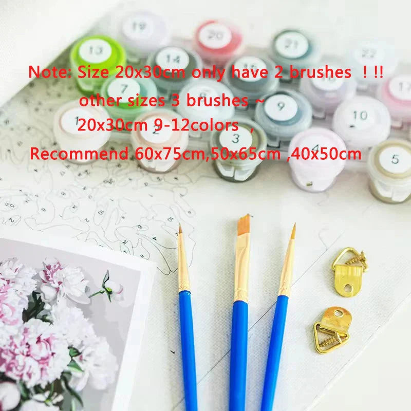 Diy Paint By Numbers For Adults Beginners Wolf Animals Acrylic Painting By Number Kits Home Decoration Framelessless