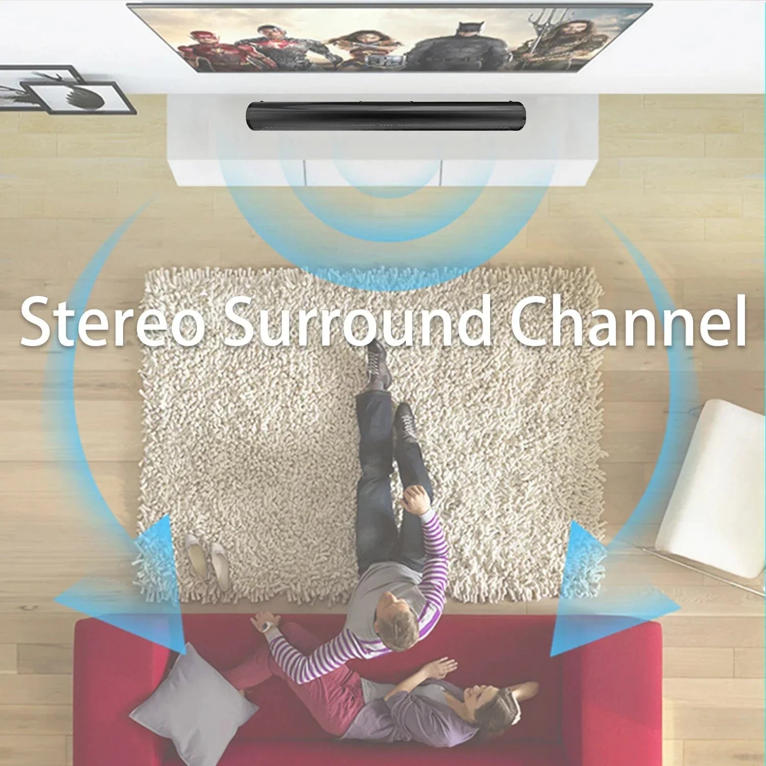 Super Powerful Sound Bar Portable Wireless Bluetooth Speaker Surround Stereo Home TV Sound Box Subwoofer FM Radio Home Theater
