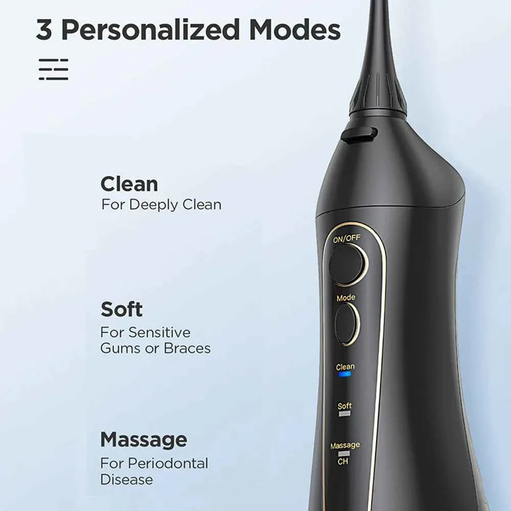 Fairywill FW5020E Water Dental Flosser & Sonic Electric Toothbrush Set - IPX7 Waterproof Portable Oral Care Kit