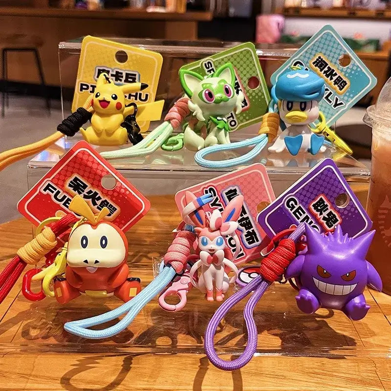 Genuine Pokemon Keychain: Scented Anime Figure Pendant