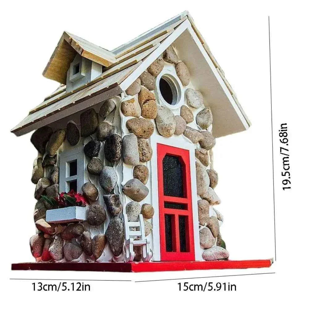 Crafts Resin Bird House Durable Hanging Bird Feeder Exquisite Garden Bird Villas Courtyard