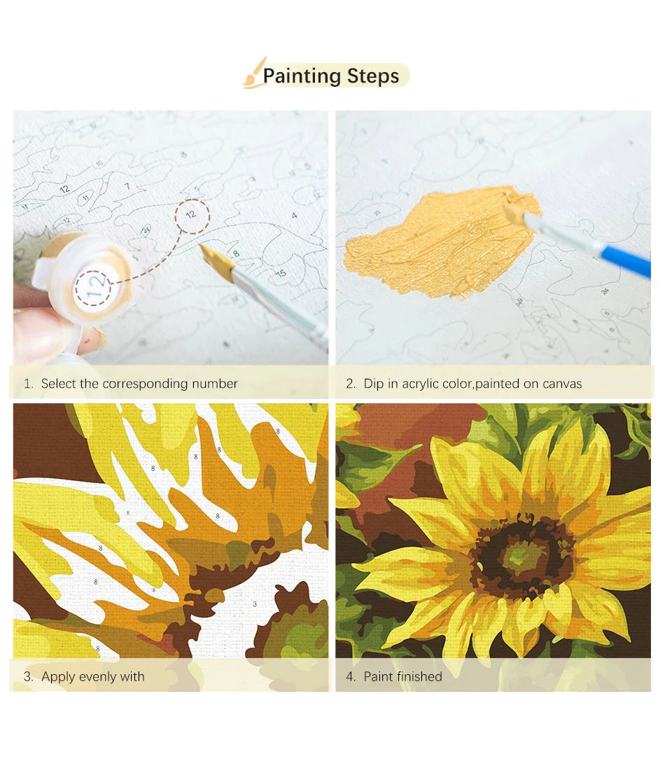 RUOPOTY Paint By Number Kit On Canvas For Adults Scenery Oil Acrylic Painting Home Decoration Gifts