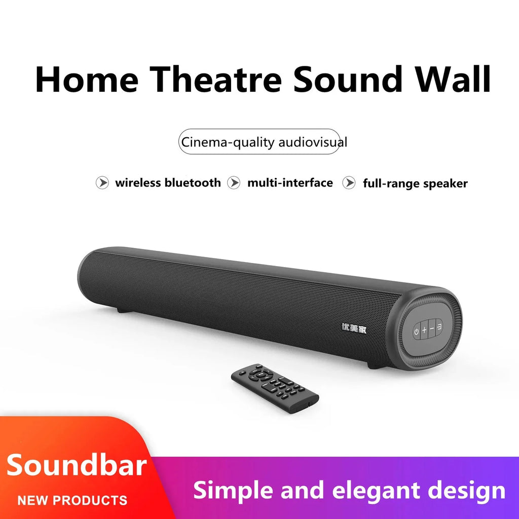 60W Bluetooth Speakers High Value Sound Bar Home Theatre Projector Echo Wall Living Room TV Sound Subwoofer Multiple Sound Modes